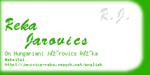 reka jarovics business card
